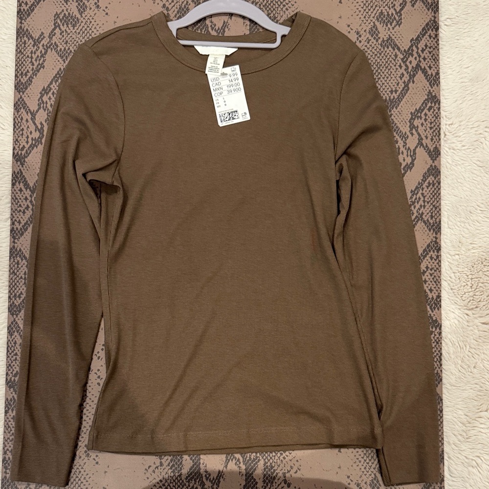 H&M Brown Long Sleeve Tee